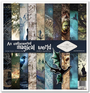 Sada papierov na scrapbooking - 31 x 32 cm - Magical world - 10+1 ks