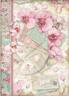 Ryžový papier - A4 - Pink orchid