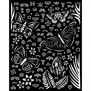 Plastová šablóna - Stamperia - 20 x 25 cm - Amazonia butterflies