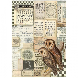 Ryžový papier - A4 - Alchemy owls