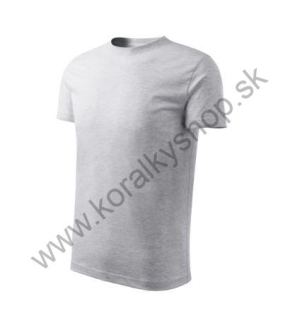 135-Classic New tričko detské  - svetlosivý melír - 110 cm/4 roky