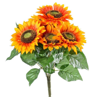 Kvety - slnečnice - 32 cm - oranžová - 1 zväzok