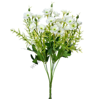 Kvety - biela - 25 cm - 1 zväzok