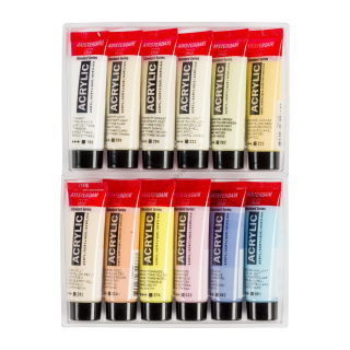 Sada akrylových farieb AMSTERDAM Pastel  - 12 x 20 ml