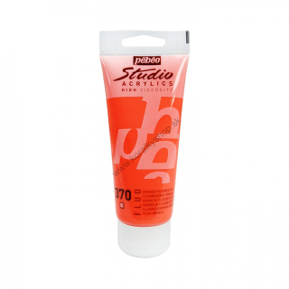 Studio Acrylics - 100 ml - 370 Fluorescent Orange