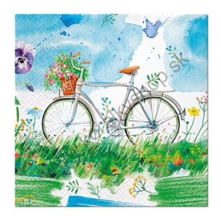 Servítka - bicykel akvarel - motív č. 217