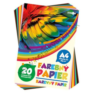 Farebný papier - 80 g - A4 - 20 listov