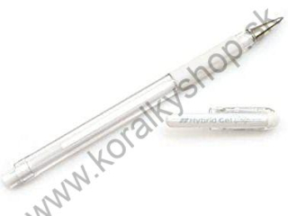 Gélové pero Pentel - hrot 0,7 mm - biela