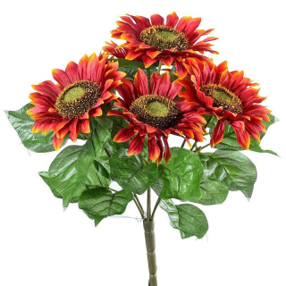 Kvety - slnečnice - 32 cm - červená - 1 zväzok