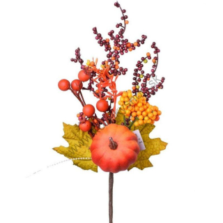Vetvička jeseň - tekvica, bobule -  26 cm