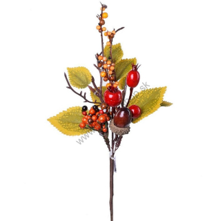 Vetvička jeseň - šípka, bobule -  26 cm