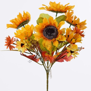 Kvety - slnečnice - 35 cm - oranžová - 1 zväzok