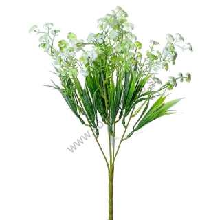 Kvety zápich - drobné kvietky - biela - 34 cm