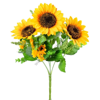 Kvety - slnečnice - 40 cm - žltá - 1 zväzok