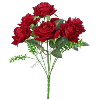 Kvety - ruže - 30 cm - červená