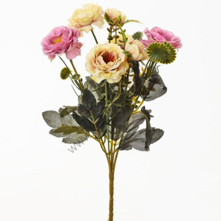 Kvety - pivonka - 30 cm - mix fialová