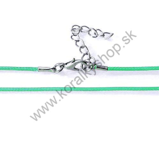 Voskovaná šnúrka pr. 2,0 mm so zapínaním - tyrkysová
