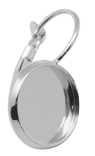 Náušnice visiace kruh - platina -  12mm -1 pár
