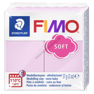 FIMO Soft - pastel - ružová ruža