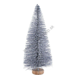 Mini stromček - dekorácia - výška  10 cm - strieborná - 1 ks