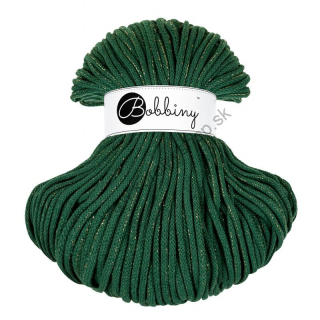 Bobbiny Macrame šnúrka - pletená - Premium pr. 5mm - Golden Pine Green - 100 m