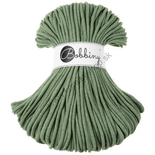 Bobbiny Macrame šnúrka - pletená - Premium pr. 5mm - Eucalyptus green - 100 m