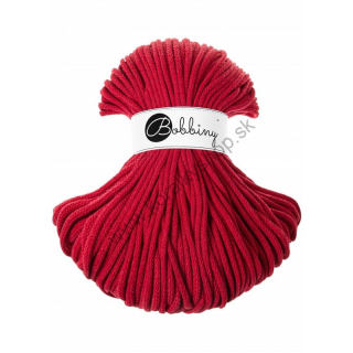 Bobbiny Macrame šnúrka - pletená - Premium pr. 5mm - Classic Red - 100 m