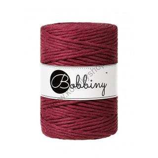 Bobbiny Macrame šnúrka - točená XXL - pr. 5 mm - Wine Red - 100 m