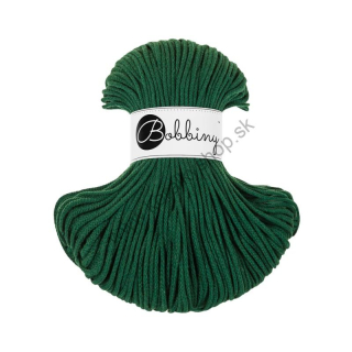 Bobbiny Macrame šnúrka - pletená Junior - pr. 3mm - Pine Green- 100 m