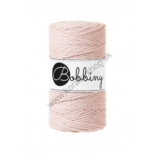 Bobbiny Macrame šnúrka Regular - točená - pr. 3mm - Pastel Pink - 100 m