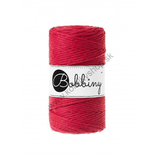 Bobbiny Macrame šnúrka Regular - točená - pr. 3mm - Classic Red - 100 m