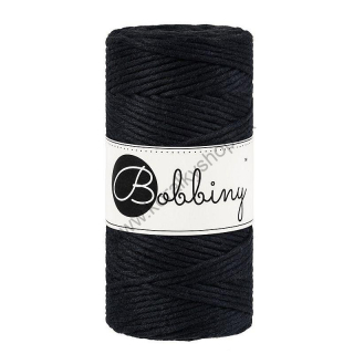 Bobbiny Macrame šnúrka Regular - točená - pr. 3mm - Black - 100 m