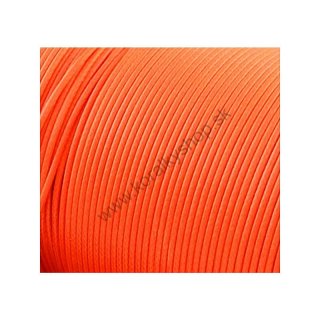 Voskovaná šnúrka 0,8 mm - lesklá - oranžová neon