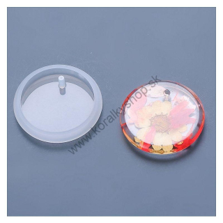 Silikónová forma - prívesok kruh - 4 cm - 1ks