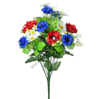 Kvety - letná kytica - 44 cm - mix - 1 zväzok