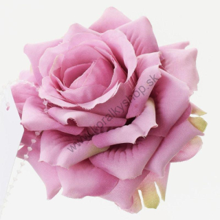 Ruža hlavička - pr. 8 cm - ružová - 1 ks