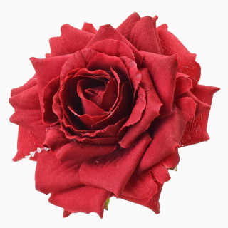 Ruža hlavička - pr. 8 cm - červená - 1 ks