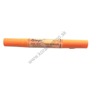 Akrylové fixy dual pen - dva hroty - oranžová