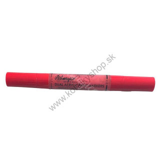 Akrylové fixy dual pen - dva hroty - červená
