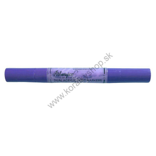 Akrylové fixy dual pen - dva hroty - fialová