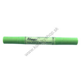 Akrylové fixy dual pen - dva hroty - zelená