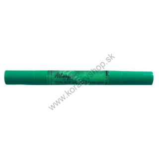 Akrylové fixy dual pen - dva hroty -  tm. zelená