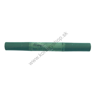 Akrylové fixy dual pen - dva hroty - olivová zelená
