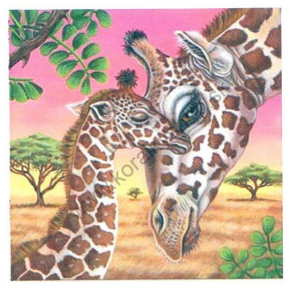 Diamantové maľovanie - 15x15cm - žirafa
