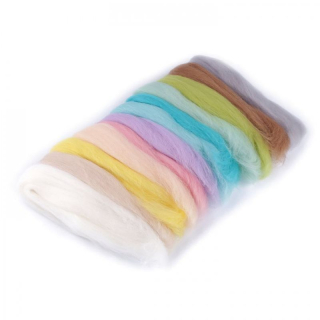 Ovčie rúno česané - sada 50 g - mix 3