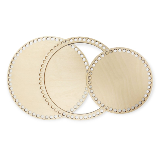SADA Dno / veko na košík s prstencom - kruh 22,5 cm + dno 18 cm