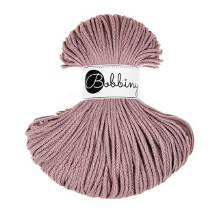 Bobbiny Macrame šnúrka - pletená - pr. 3mm - Mauve - 100 m