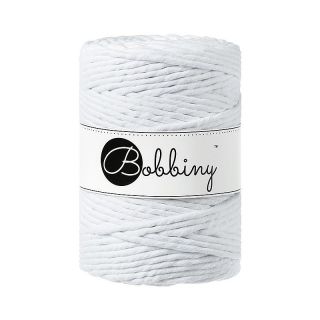 Bobbiny Macrame šnúrka Regular - točená - pr. 3mm - White - 100 m