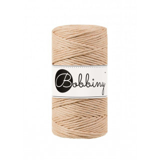 Bobbiny Macrame šnúrka Regular - točená - pr. 3mm - Biscuit - 100 m