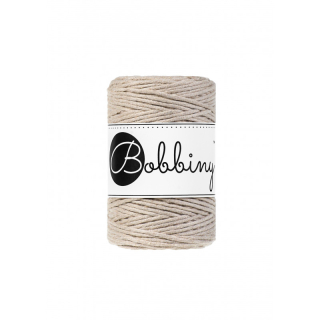 Bobbiny Macrame šnúrka - točená - pr. 1,5 mm - Beige - 100 m